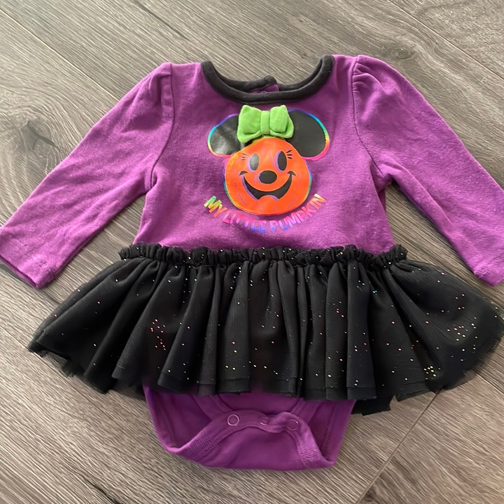 Disney baby Halloween my little pumpkin size 0-3 months tutu